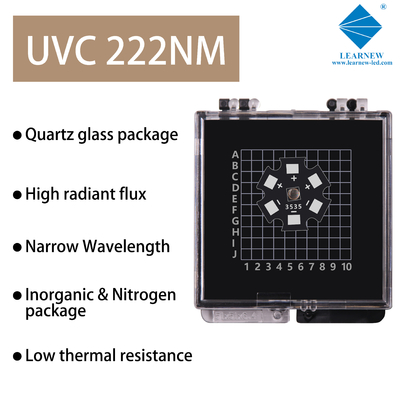 222nm 4040 1W 4.0x4.0mm τσιπ των UVC οδηγήσεων SMD με το πρότυπο υψηλής αποδοτικότητας