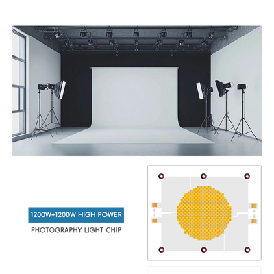 Διχρωματικό LED Chip Μεγάλη ισχύς 1200W*2 70-100Lm/W Διπλό CCT 2700K 6500K Για φωτογραφία Φως 120100