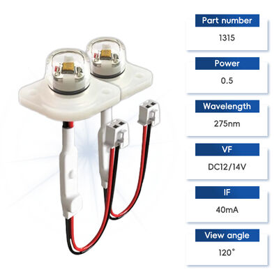 Υψηλής Απόδοσης ECO Τιμή UV UV-C DC12V UVC 275nm LED Module 0.5W 40mA IP68 DC24V Καθαρισμός Νερού Αέρα 6-10mW