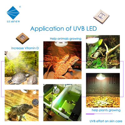 Κεραμικό SMD LED UVB LED CHIP 290nm 300nm 310MN 315nm 3535 Chip Led για ζωικό συμπλήρωμα ασβεστίου