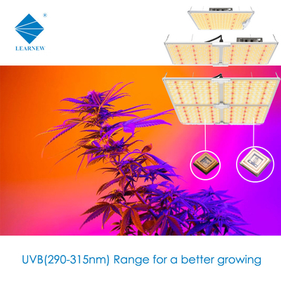 3535 UVB LED Chips 0.5W-1W 290-315nm Κουαρτζές γυαλί φακούς 120 βαθμούς Για ιατρική θεραπεία