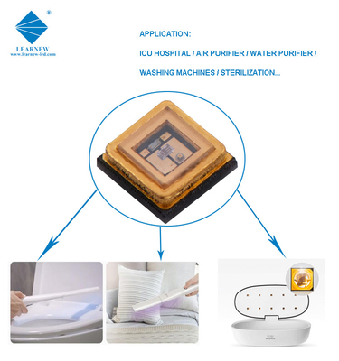 3838 3W UVB LED Chips 340-350nm Υψηλή οπτική ισχύς 80-120mW Για ιατρική θεραπεία