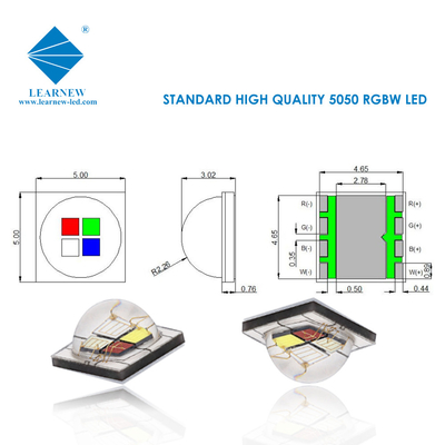 12W SMD5050 RGBW Τσιπ 350mA 620-630nm 520-530nm 460-470nm 3000K Για φώτα σκηνής
