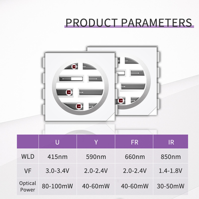 SMD5050PIR2 SERIES Τσιπάκια υψηλής ισχύος 0,3w 585-595nm 840-850nm 80-100mW για κάμερες και 3D εκτύπωση