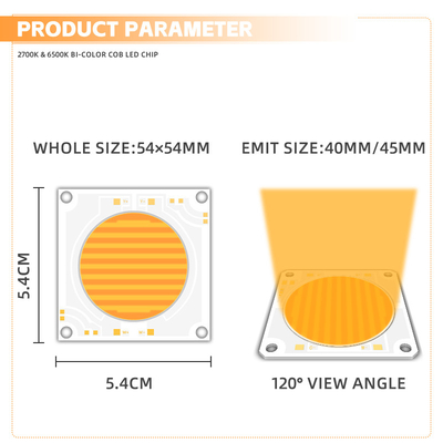 5454 Bi-Color 2700k 6500k Cct Υψηλή ισχύς 1500w 200w Cob Led Chip Module για φωτογραφική λάμπα