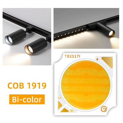 Διπλό χρώμα COB LED Chips 1919 18W 25W 30W με CCT 620nm/460nm/520nm και VF 36-38V