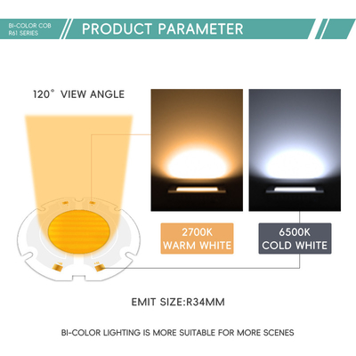 υψηλής ισχύος 200W 6060 led cob chip bi color chip για φωτισμό φωτογραφίας