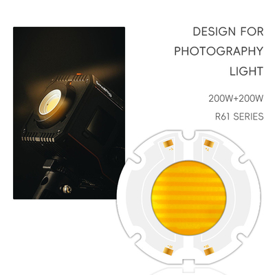 Υψηλής ισχύος 200W R61 60X60MM 34MM LED COB Chip Bi Color Flip Chip για φως σκηνής CCT 620nm/460nm