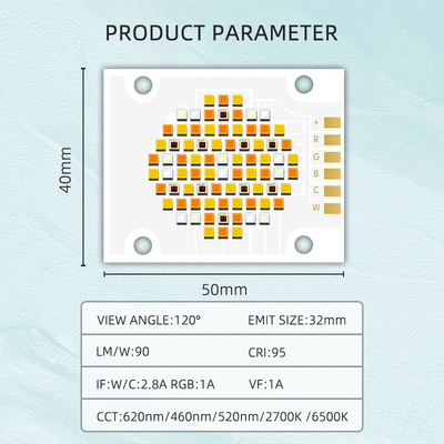 4050 Cob chip 21V-24V 180W/200W 2700K 6500K High CRI>95 Πέντε χρωματικά COB LED chips για φωτιστικά φωτογραφίας