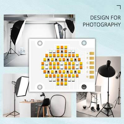 RGBWC Πέντε χρώματα 180W High CRI 95 LED COB Chip 40X50MM LED Chip για φώτα σκηνικής / φλας / φωτισμού φωτογραφίας