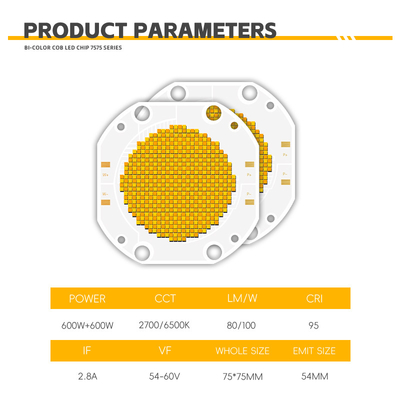 600W RGBWW Flip Chip Factory Προσαρμογή High Out Put COB Led Chip