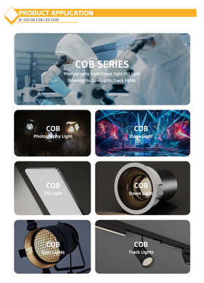 Διπλού χρώματος Υψηλού CRI COB LED 30W/40W/50W/80W 2σε1 Θερμό Λευκό και Ψυχρό Λευκό 2424 LED COB Chip