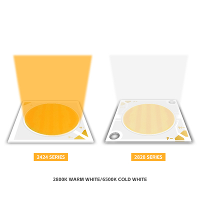 2424 Σειρά 40W 40W Bi Color LED Chip 2800K/6500K CCT 100/110 LM/W 1100MA IF 36V-38V Για φωτογραφία φως LED τσιπ