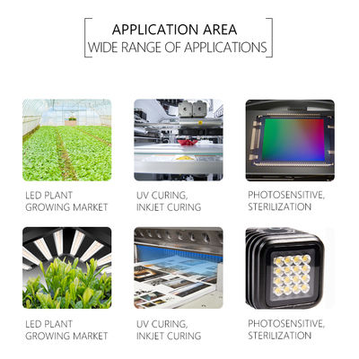 Προσαρμόσιμο UV LED Chip SMD 3535 3838 8025 220-420nm 5ετής εγγύηση