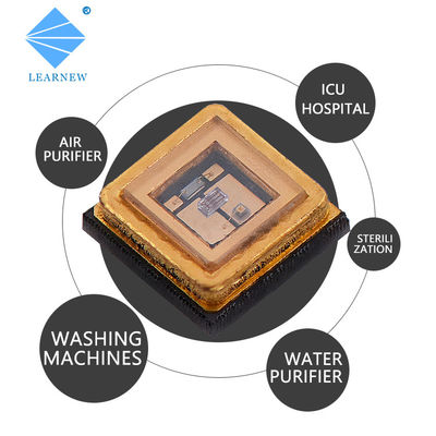 CE Certified 270nm 265nm 275nm UVC LED Chip με φακό γυαλιού χαλαζία για καθαριστή νερού
