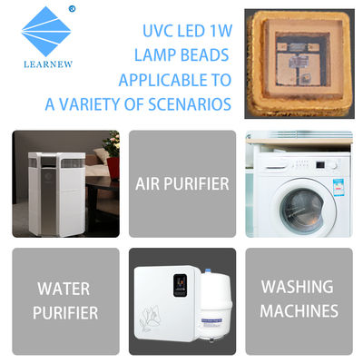 CE Certified 270nm 265nm 275nm UVC LED Chip με φακό γυαλιού χαλαζία για καθαριστή νερού