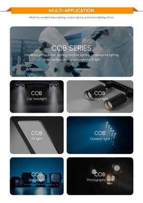 High Power LED COB Chip with 5-300W Power Range 120° Viewing Angle and 9-36V Input Voltage for Indoor Outdoor Lighting