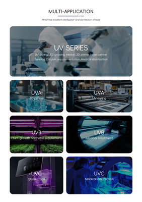 High Brightness UV LED Chip with 60° Viewing Angle and 10000 Working Hours for Printing Curing