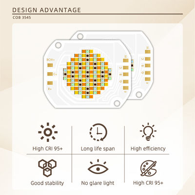 Τσιπ LED COB 350W 2700K-6500K RGBCW Πλήρους Χρώματος Ρυθμιζόμενο με Γωνία Θέασης 120° για Φώτα Σκηνής & Φωτογραφίας