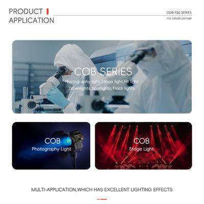 Υψηλής Ισχύος 300W 700W RGBW Στρογγυλό 36mm 5 σε 1 Χρώμα 110LM/W Έξυπνο COB LED Chip για Φωτισμό Κινηματογράφου