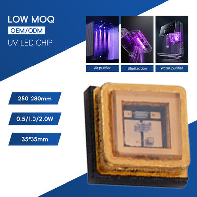 UV UVC 3535 Πακέτο 265nm SMD Υψηλής απόδοσης SMD 100mA 150mA UVC LED Δίοδος 1W 255nm 275nm Καθαρισμοί αέρα από νερό