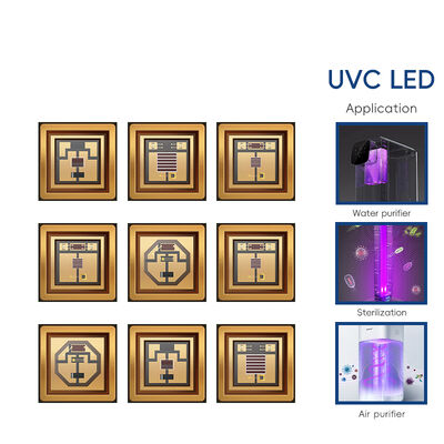 1W 225nm UVC Pick up 233.8nm Led Οπτική Ισχύς 2-3mW 6-8V 150mA SMD 3.8mm UV-C LED Δίοδος 60° Θολωτός Φακός