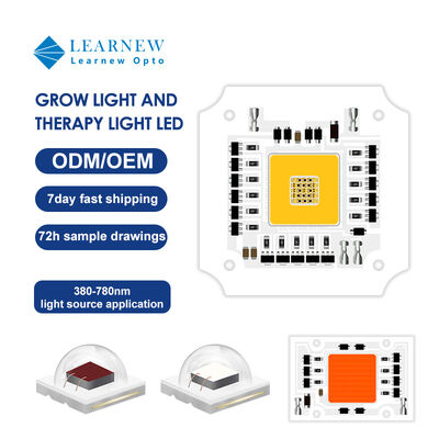 100w 7070 χαμηλής θερμικής αντίστασης GROW LED COB για φωτισμό ανάπτυξης φυτών