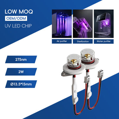 Υψηλής Απόδοσης ECO Τιμή UV UV-C DC12V UVC 275nm LED Module 0.5W 40mA IP68 DC24V Καθαρισμός Νερού Αέρα 6-10mW